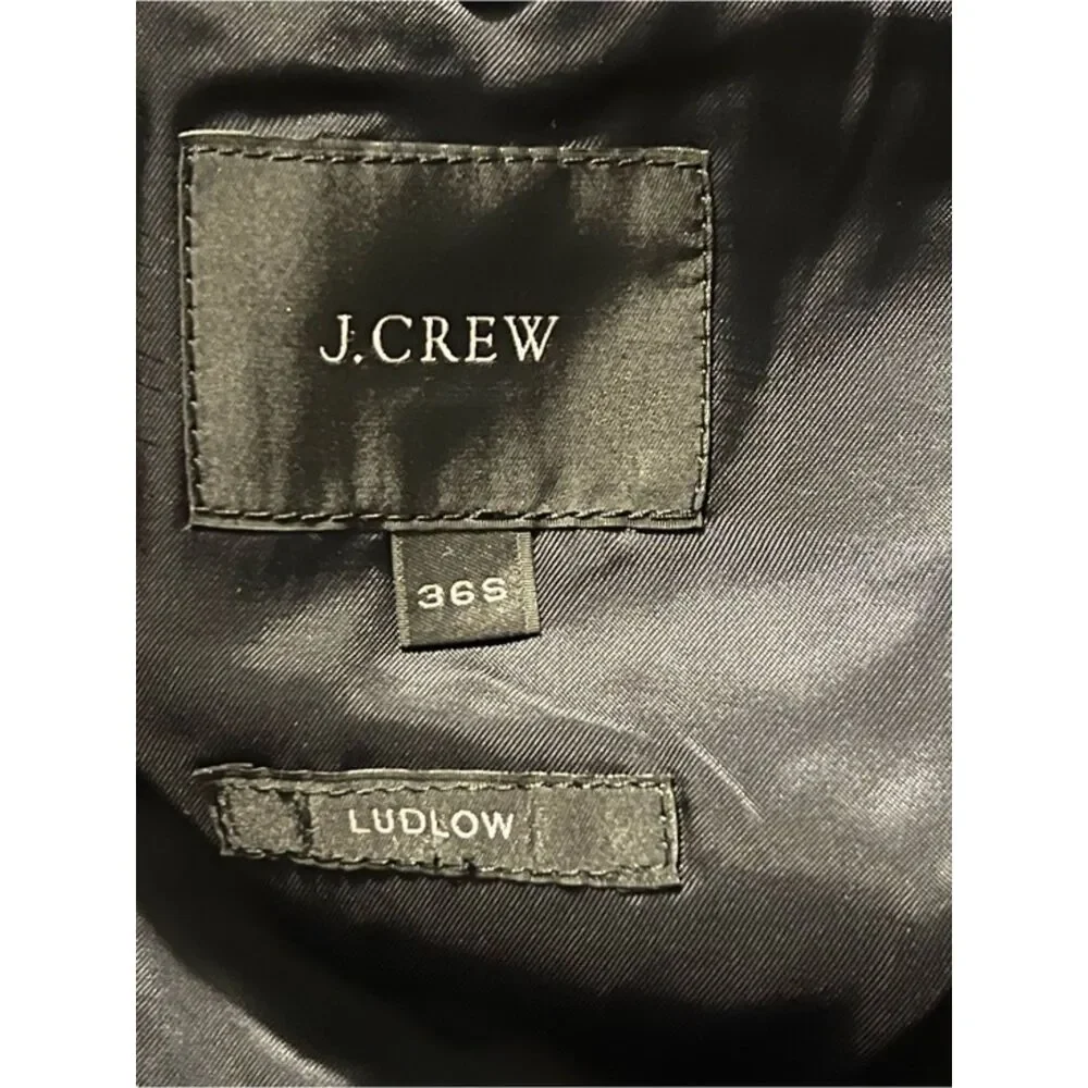 J.Crew Ludlow Subalpino Italy Wool Cotton Blazer Size 36S Blue Sport Coat